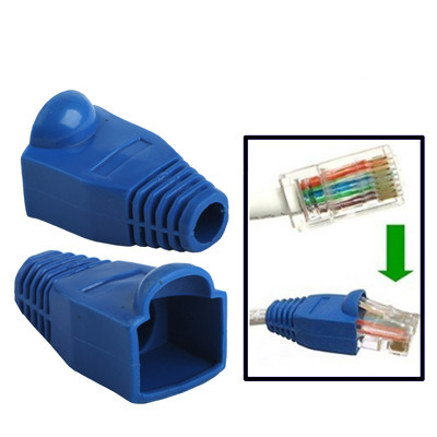 500 pcs câble réseau couvre-bouchon pour RJ45, bleu S516BE149-32