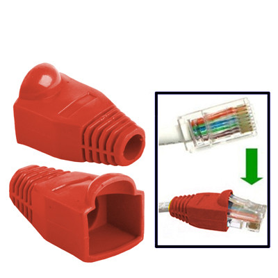 500 pcs câble réseau couvre-bouchon pour RJ45, rouge S5716R1681-32