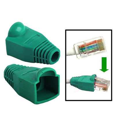 100 pcs câble réseau couvre-bouchon pour RJ45, vert S1719G1945-31