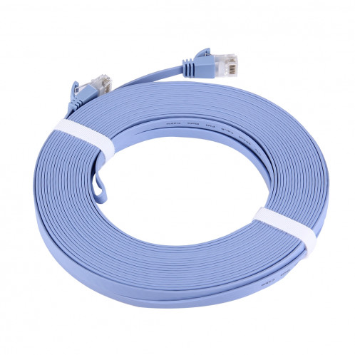 Câble LAN réseau Ethernet plat CAT6 ultra-plat, longueur: 15 m (bleu) SC739A1232-35