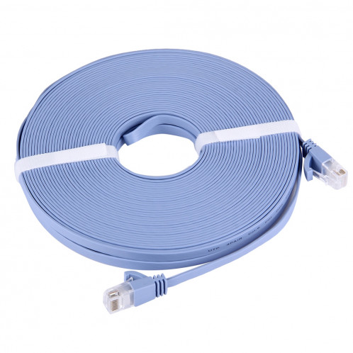 Câble LAN réseau Ethernet plat CAT6 extra-plat, Longueur: 20m (Bleu) SC739B333-35