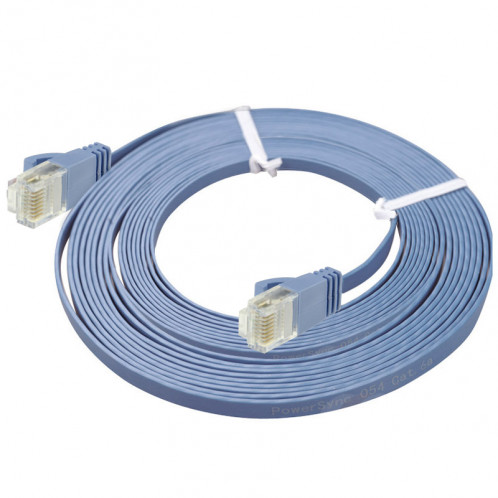 Câble LAN réseau Ethernet plat CAT6 extra-plat, longueur: 50 m (bleu) SC739D1859-34