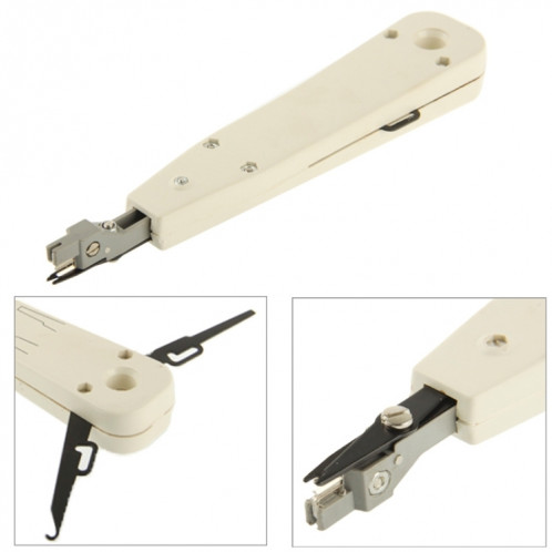 Outil d'insertion de perforations multiples à prise téléphonique réseau BT RJ45 / RJ12 / RJ11 (Blanc) SH75021432-34