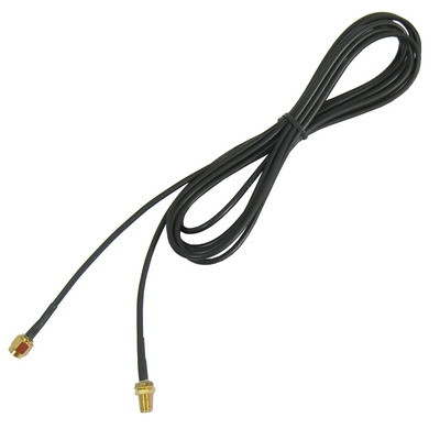 Edition Couverture souple, RP-SMA Mâle à Femelle Câble (Câble d'Extension de l'Antenne 174), 3m (Noir) SS0811823-34