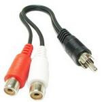 2 RCA AV Femelle À 1 RCA Mâle Y Splitter Câble Vidéo Adaptateur, Longueur: 26.5cm S20954301-34