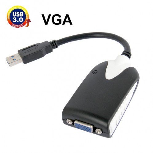 Adaptateur d'affichage USB 3.0 vers VGA, résolution: 1920 x 1080 (noir) SU1014348-35
