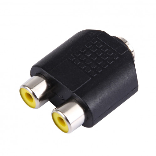 Adaptateur femelle 3,5 mm femelle à 2 RCA (noir) S3208A890-34