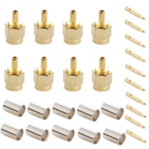 10 PCS plaqué or embout mâle SMA Connecteur RF Pin Connecteur pour câble RG174 / RG316 / RG188 / RG179 S13627957-34