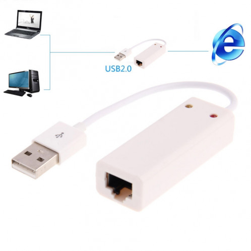 Hexin 100 / 1000Mhps Base-T USB 2.0 carte adaptateur pour tablette / PC / Apple Macbook Air, soutien Windows / Linux / MAC OS SH400366-35