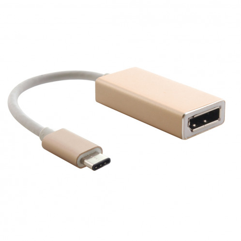 USB-C / Type-C 3.1 pour afficher le câble adaptateur pour MacBook 12 pouces, Chromebook Pixel 2015, Tablet PC Nokia N1, Longueur: Environ 10cm (Gold) SH563J1097-33