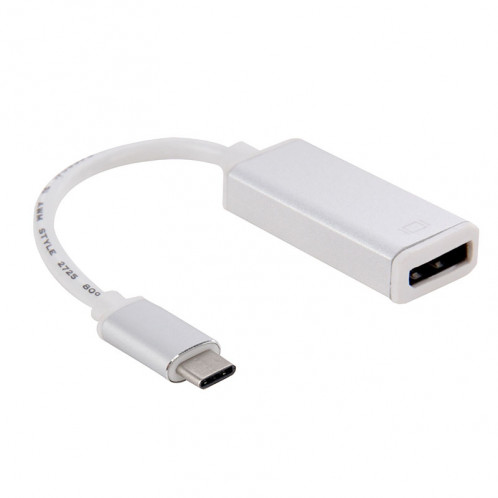 10cm USB-C / Type-C 3.1 pour afficher un câble adaptateur, pour MacBook 12 pouces, Chromebook Pixel 2015, Nokia N1 Tablet (Argent) SH563S1085-33
