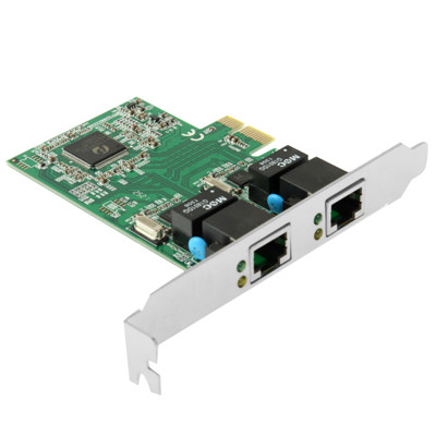Adaptateur de carte contrôleur PCI-Express double Gigabit Ethernet 2 ports RJ45 10/100/1000 BASE-T (IO-PCE8111-2GLAN) SA1015703-37