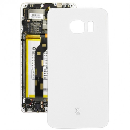 Couverture arrière de la batterie d'origine pour Samsung Galaxy S6 Edge / G925 (Blanc) SC966W1739-36