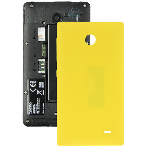 Pour Nokia X couvercle arrière de la batterie en plastique d'origine + bouton latéral (jaune) SP0151593-35