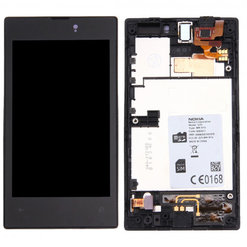 iPartsBuy LCD Affichage + Écran Tactile Digitizer Assemblée avec Cadre de Remplacement pour Nokia Lumia 520 (Noir) SI03861657-36