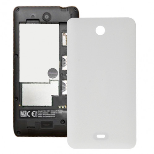 Couvercle en plastique givré de surface arrière pour Microsoft Lumia 430 (blanc) SC463W683-36