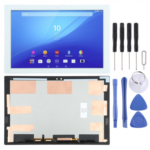 Écran LCD d'origine pour tablette Sony Xperia Z4 / SGP771 avec numériseur complet (blanc) SH781W920-37