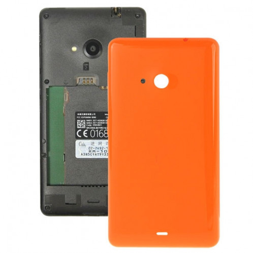 Couverture arrière de remplacement de batterie en plastique de couleur unie pour Microsoft Lumia 535 (orange) SC587E1927-34