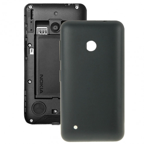 Couverture arrière de batterie en plastique couleur unie pour Nokia Lumia 530 / Rock / M-1018 / RM-1020 (Noir) SC589B30-34