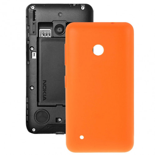 Couverture arrière de batterie en plastique couleur unie pour Nokia Lumia 530 / Rock / M-1018 / RM-1020 (Orange) SC589E452-34