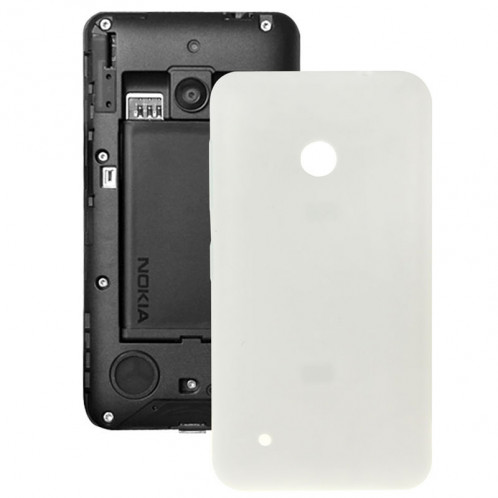 Couverture arrière de batterie en plastique de couleur unie pour Nokia Lumia 530 (blanc) SC589W735-34