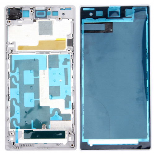 iPartsBuy Avant Logement LCD Cadre Lunette de remplacement pour Sony Xperia Z1 / C6902 / L39h / C6903 / C6906 / C6943 (Blanc) SI063W1031-36