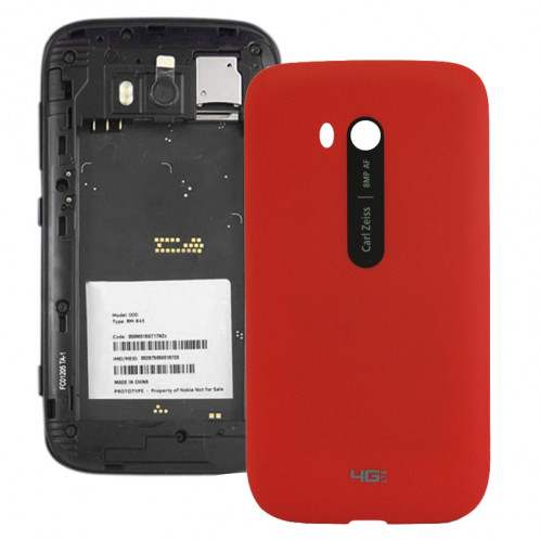 Surface lisse en plastique couvercle du boîtier arrière pour Nokia Lumia 822 (rouge) SS052R1635-36