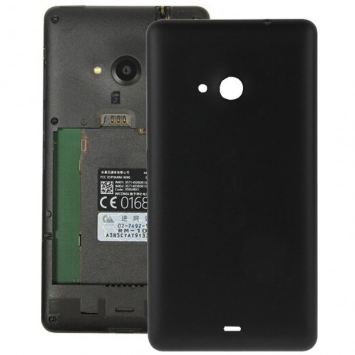 Remplacement de couverture de logement arrière en plastique givré de surface pour Microsoft Lumia 535 (noir) SR055B1292-35