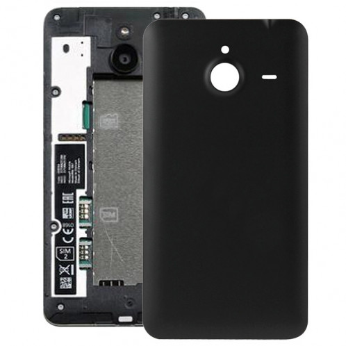 Remplacement de couverture de logement arrière en plastique givré de surface pour Microsoft Lumia 640XL (noir) SR056B1651-35
