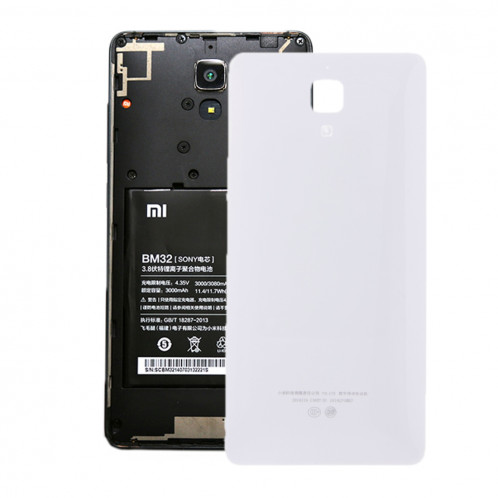 iPartsBuy remplacement de la couverture arrière de la batterie pour Xiaomi Mi 4 (blanc) SI660W819-36