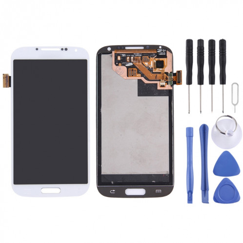 Ecran LCD d'origine + écran tactile pour Galaxy S IV / i9500 (blanc) SH0122949-36