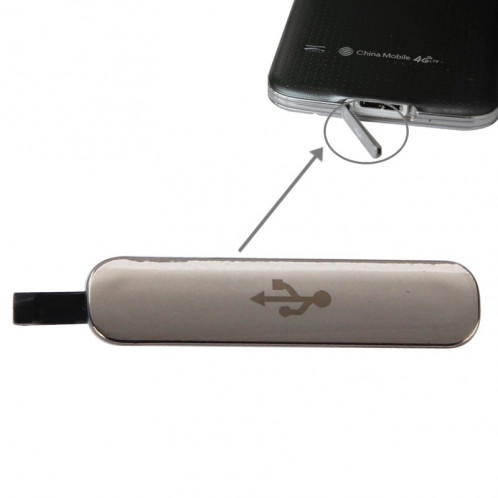 Chargeur USB Dock Port Housse anti-poussière pour Samsung Galaxy S5 (Gold) SC462J708-33
