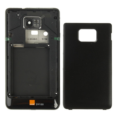 iPartsAcheter pour Samsung Galaxy S II / i9100 Couvercle arrière complet de la batterie du boîtier (Noir) SI009B1010-32