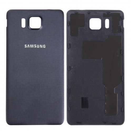 iPartsBuy remplacement de la couverture arrière de la batterie pour Samsung Galaxy Alpha / G850 (noir) SI148B1241-36