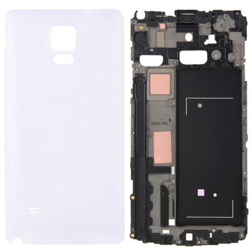 iPartsBuy Full Housing Cover (boîtier avant LCD Cadre lunette + couvercle arrière de la batterie) pour Samsung Galaxy Note 4 / N910V (Blanc) SI170W388-38