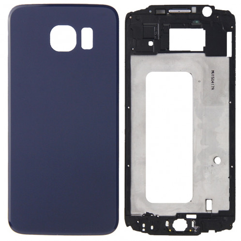 iPartsBuy Remplacement complet de la couverture du boîtier (boîtier avant LCD cadre lunette + remplacement de la couverture arrière de la batterie) pour Samsung Galaxy S6 / G920F (bleu) SI183L724-38