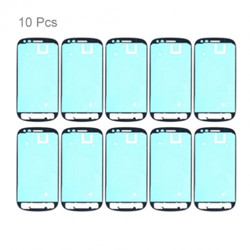 10 PCS iPartsAcheter le panneau de logement avant adhésif autocollant de remplacement pour Samsung Galaxy SIII mini / i8190 S14011433-33