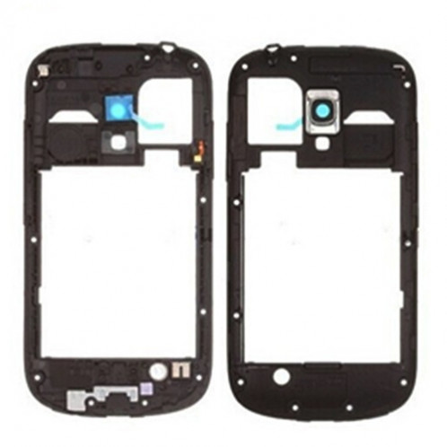 iPartsBuy Moyen Cadre Bazel Retour Plaque Logement Caméra Lens Panel pour Samsung Galaxy SIII mini / i8190 (Noir) SI013B894-32