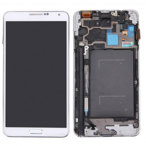 iPartsAcheter pour Samsung Galaxy Note III / N900A / N900T Original LCD Affichage + Écran Tactile Digitizer Assemblée avec Cadre (Blanc) SI606W415-36