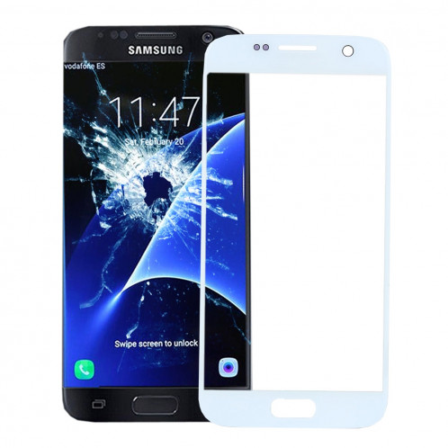 iPartsAcheter pour Samsung Galaxy S7 / G930 lentille extérieure en verre (blanc) SI655W1319-37