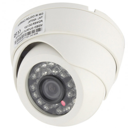 Caméra infrarouge matérielle de couleur d'ABS de lentille de CMOS 420TVL 3,6mm avec 24 LED, distance d'IR: 20m SH0251351-38