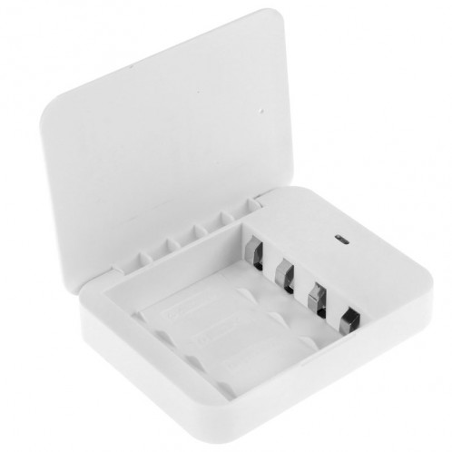Chargeur portable avec batterie de poche USB 2.0, 4 piles AA, avec lampe de poche (blanc) SH987W465-36
