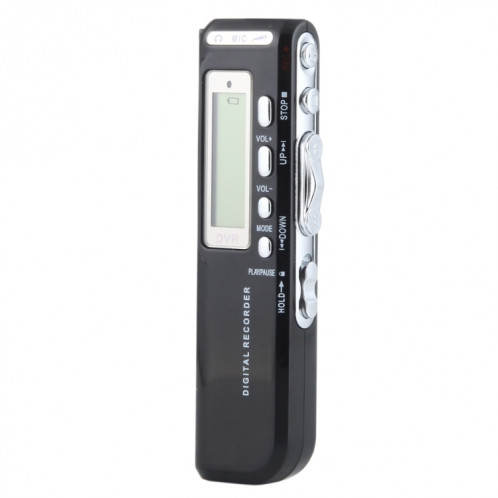 Enregistreur vocal numérique 4 Go, lecteur MP3 Dictaphone, enregistrement téléphonique par support, fonction VOX (noir) SH10311625-38