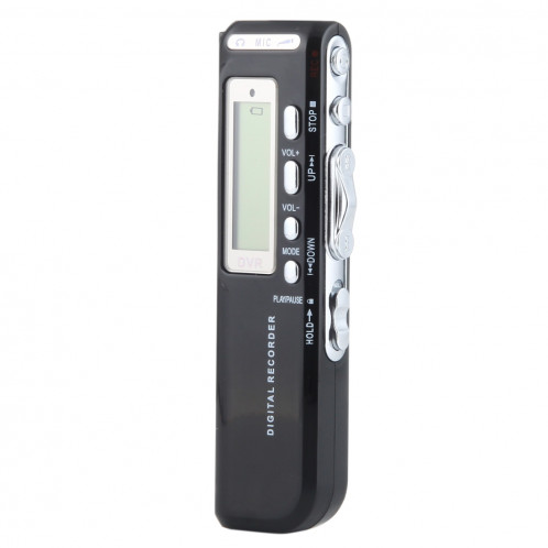 Lecteur MP3 Dictaphone Enregistreur vocal numérique de 4 Go, Enregistrement du téléphone de soutien, Fonction VOX (Noir) SH103B1502-38