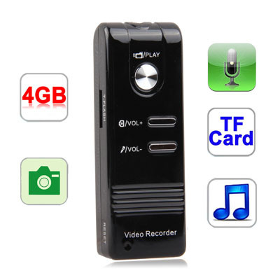 Lecteur MP3 enregistreur vocal numérique avec 4 Go de mémoire, caméra de soutien, carte TF, batterie lithium-ion rechargeable intégrée (156) SH01271217-31