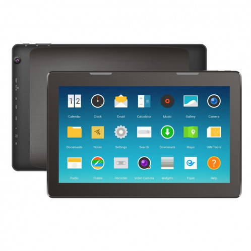 13,3 pouces Tablet PC, 2 Go + 32 Go, 10000 mAh batterie, Google Android 5.1 RK3368 Octa Core ARM Cortex-A53 jusqu'à 1,8 GHz, HDMI, 3G USB-Dongle, LAN USB, WiFi, BT (Noir) S1243B981-36