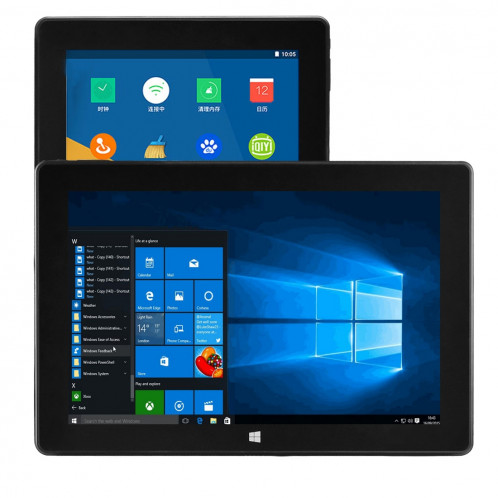 Dual Tablet PC OS, 10,1 pouces, 2 Go + 32 Go, Windows 10 et Android 5.1, Intel Cherry Trail Z8350 Quad-Core jusqu'à 1,84 GHz, OTG, HDMI, BT, WiFi SD936S968-38