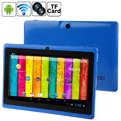 7,0 pouces Tablet PC, 512 Mo + 4 Go, Android 4.2.2, 360 degrés rotation du menu, Allwinner A33 Quad-core, Bluetooth, WiFi (bleu) S788BE409-314