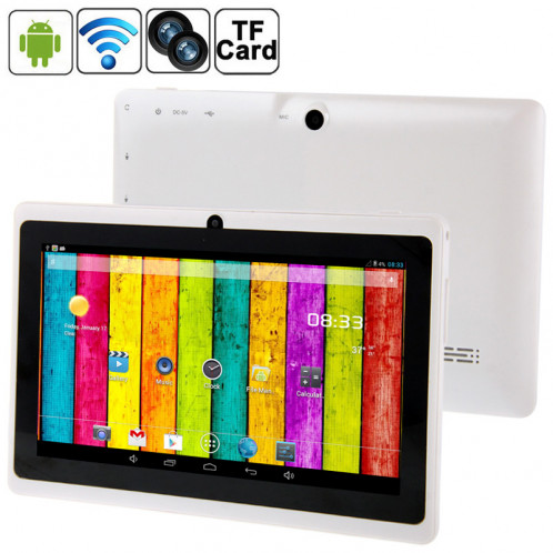 7,0 pouces Tablet PC, 512 Mo + 4 Go, Android 4.2.2, 360 degrés de rotation du menu, Allwinner A33 Quad-core, Bluetooth, WiFi (blanc) S7588W136-314