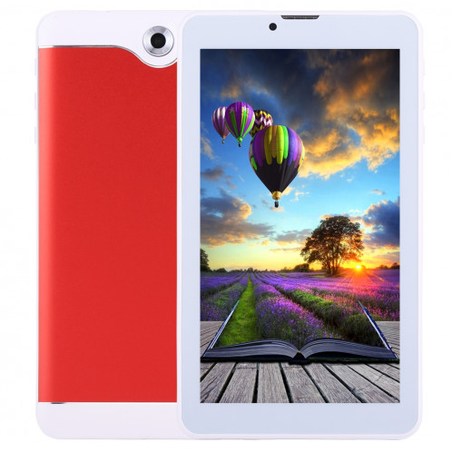 7.0 pouces Tablet PC, 512 Mo + 8 Go, appel téléphonique 3G, Android 4.4.2, MTK6582 Quad Core jusqu'à 1,3 GHz, double SIM, WiFi, OTG, Bluetooth (rouge) S7600M733-311